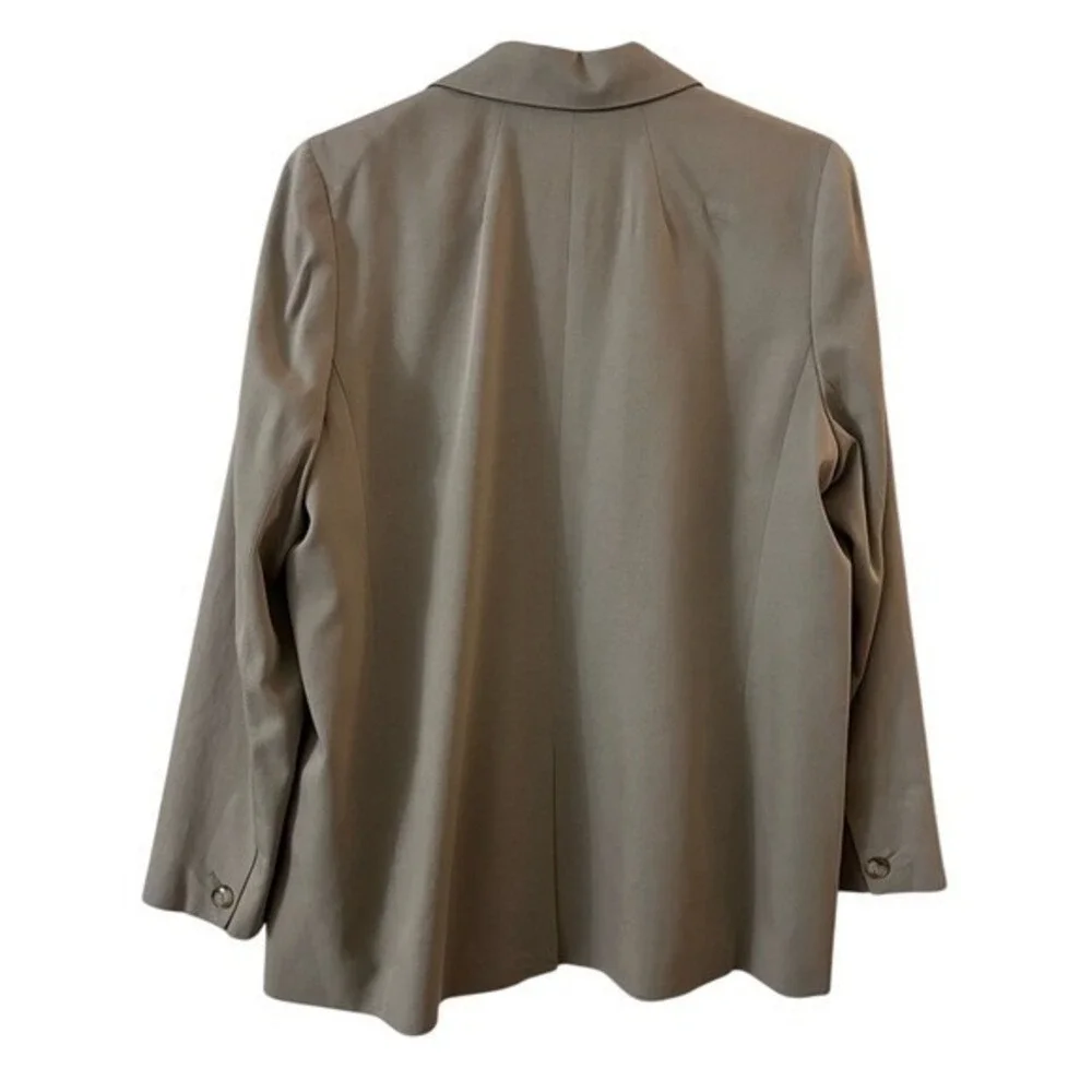 Madewell Double Breasted Caldwell Blazer Jacket Tan Beige Tencel‎ Blend XL